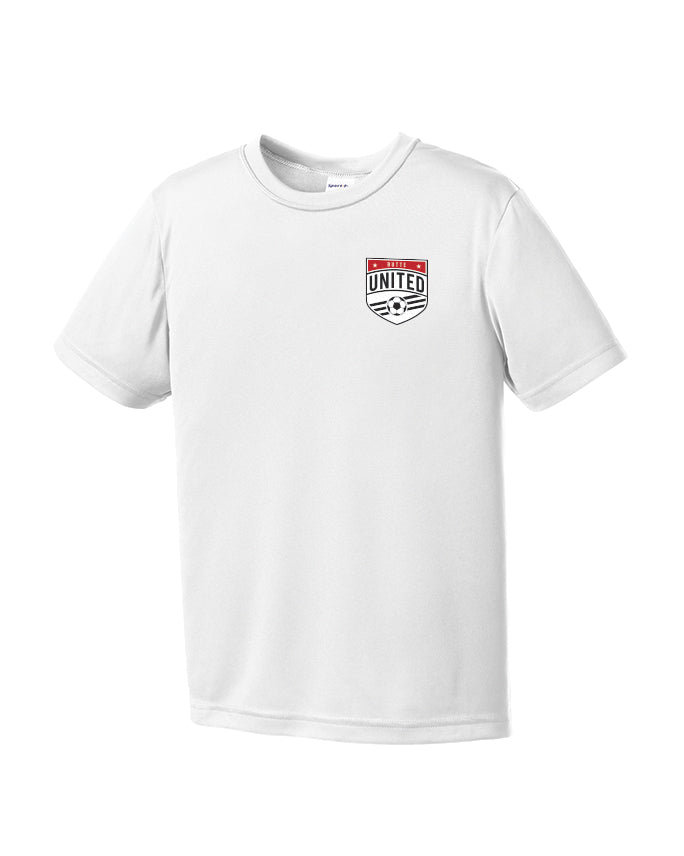 Youth Sport Tek Butte United Crest White